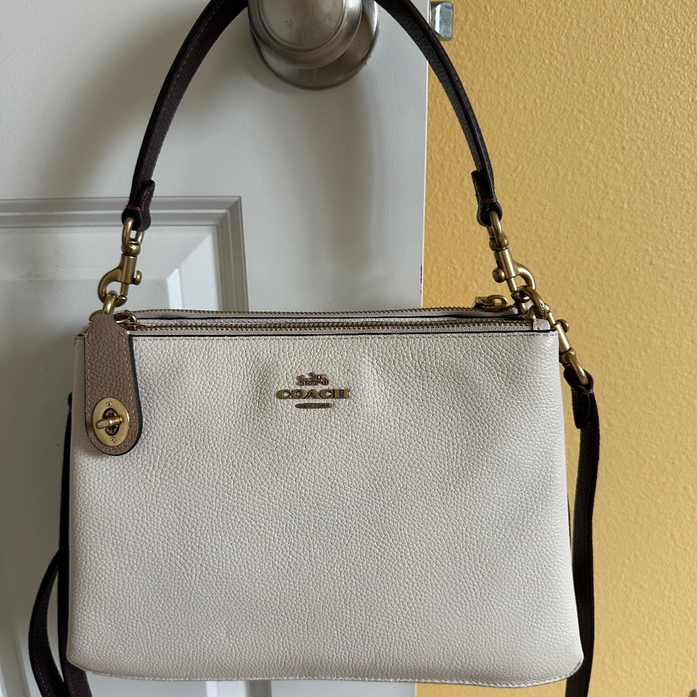 Coach Double Zip Shoulder Bag In Colorblock - C0698